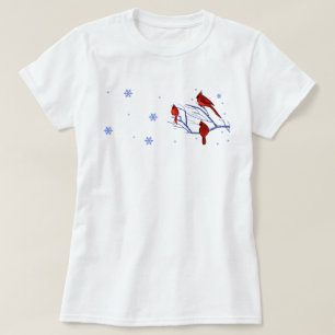 Red Cardinals. Christmas Gift T-Shirt