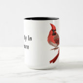 red cardinals Wall Clock Tasse (Zentrum)