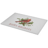 Red Carinal Holly Berries Mistletoe Weihnachten Schneidebrett (Ecke)
