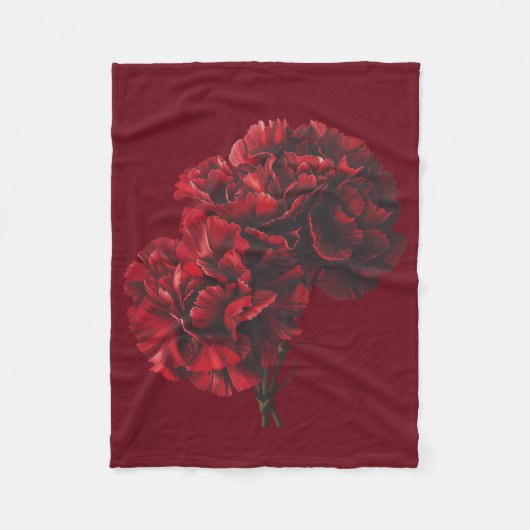 Red Carnants Blanket Fleecedecke (Vorderseite)