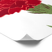 Red Carnation Blume Poster (Ecke)