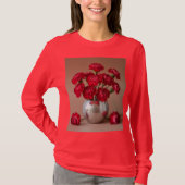Red Carnation Bouquet Long Sleeve T-Shirt (Vorderseite)