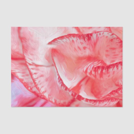 Red Carnation Custom 10lb Tissue Paper Seidenpapier (Vorderseite)