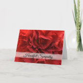 Red Carnation Floral Beileid Karte (Vorderseite)