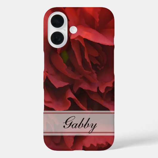 Red Carnation Floral Case-Mate iPhone Hülle (Rückseite)