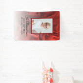 Red Carnation Floral Celebration of Life Funeral Banner (InSitu)