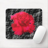 Red Carnation Floral Fantasy Mousepad (Mit Mouse)