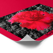 Red Carnation Floral Fantasy Print Poster (Ecke)