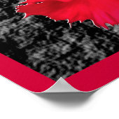Red Carnation Floral Fantasy Print Poster (Ecke)