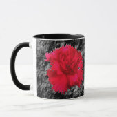 Red Carnation Floral Fantasy Tasse (Links)