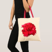 Red Carnation Floral Fantasy Toag Tragetasche (Vorderseite (Produkt))