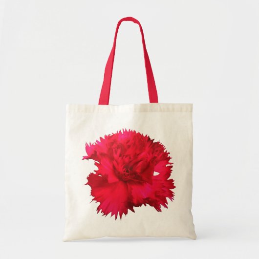 Red Carnation Floral Fantasy Toag Tragetasche (Vorne)