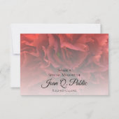 Red Carnation Floral Share a Memory Funerity Mitteilungskarte (Vorderseite)
