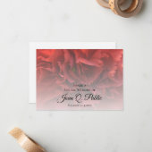 Red Carnation Floral Share a Memory Funerity Mitteilungskarte (Vorderseite/Rückseite Beispiel)