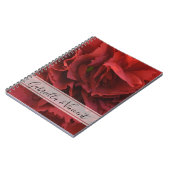 Red Carnation Floral Wedding Notizblock (Linke Seite)