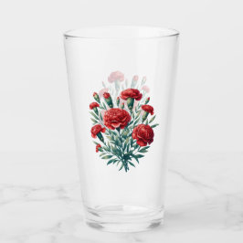 Red Carnation Glas