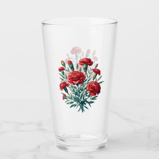 Red Carnation Glas (Vorderseite)