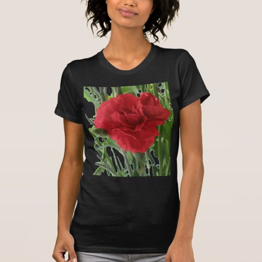 Red Carnation Ladys T Shirt (Vorderseite)
