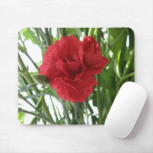 Red Carnation Mousepad (Mit Mouse)