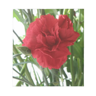 Red Carnation Notepad Notizblock