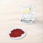 Red Carnation Paper Untersetzer (Vor Ort)