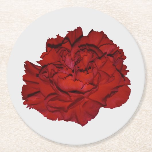 Red Carnation Paper Untersetzer (Vorderseite)