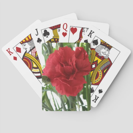 Red Carnation Playing Cards Spielkarten (Rückseite)