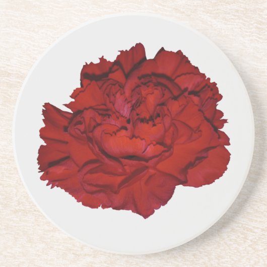 Red Carnation Sandstone Untersetzer (Vorne)