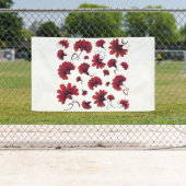 Red Carnation Vector Pattern Blume Banner (Insitu)