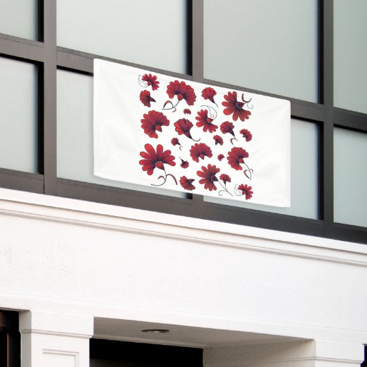 Red Carnation Vector Pattern Blume Banner (Äußeres Gebäude)
