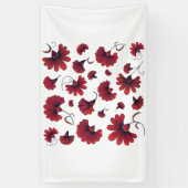 Red Carnation Vector Pattern Blume Banner (Vertikal)
