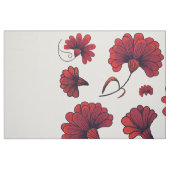 Red Carnation Vector Pattern Blume Stoff (Fat Quarter (45,7 x 55,9 cm))