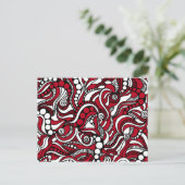 Red Carniing Nah up Post Card Postkarte (Stehend Vorderseite)