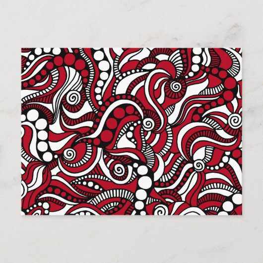 Red Carniing Nah up Post Card Postkarte (Vorderseite)