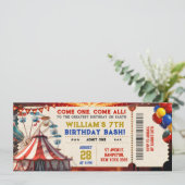 Red Carnival Park Circus Geburtstagskarte (Stehend Vorderseite)