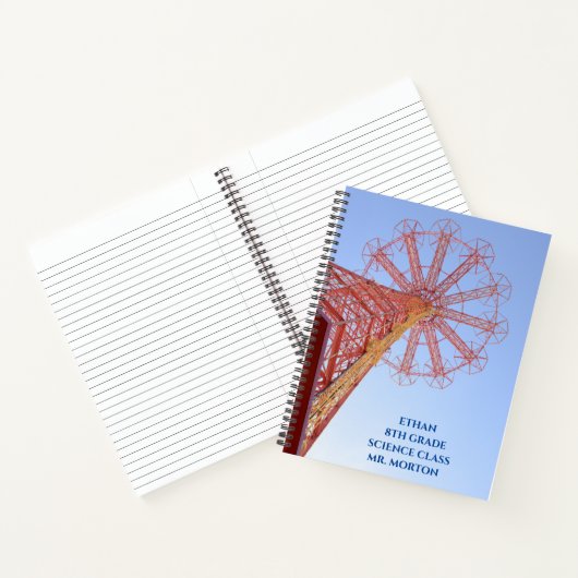 Red Carnival Structure Coney School Notizblock (Innenseite)