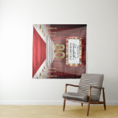 Red Carpet 80th Birthday Backdrop banner Wandteppich (Beispiel (Horizontal))