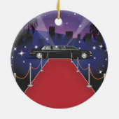 Red Carpet Celebrity Limo Keramik Ornament (Hinten)