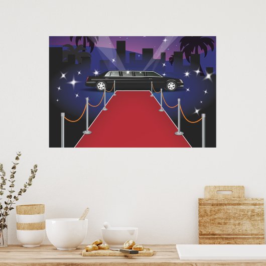 Red Carpet Celebrity Limo Poster (Küche)