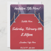 Red Carpet Celebrity Partys lade Einladung (Rückseite)