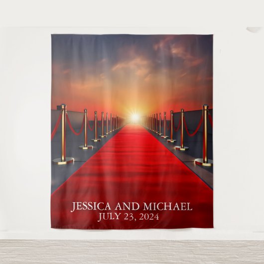 Red Carpet Celebrrity Hollywood Event Wandteppich (Vorderseite)