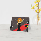 Red Carpet Diva Notecard Karte (Gelbe Blume)