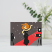 Red Carpet Diva Postcard Postkarte (Stehend Vorderseite)