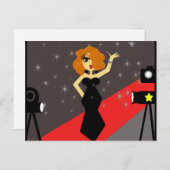 Red Carpet Diva Postcard Postkarte (Vorne/Hinten)