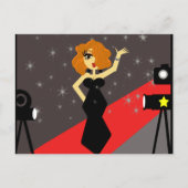 Red Carpet Diva Postcard Postkarte (Vorderseite)