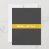 Red Carpet, Hollywood Theme Party, Girl Birthday Einladung (Rückseite)