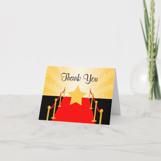 Red Carpet Hollywood Vielen Dank Dankeskarte (Vorderseite)