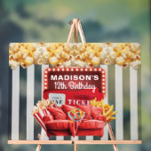 Red Carpet Movie Night Custom Willkommen Geburtsta Acrylschild (Neutral)