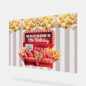 Red Carpet Movie Night Custom Willkommen Geburtsta Acrylschild (Winkel)