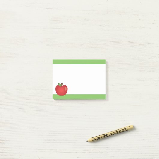 Red Cartoon Apple Post-it Klebezettel (Auf Schreibtisch)